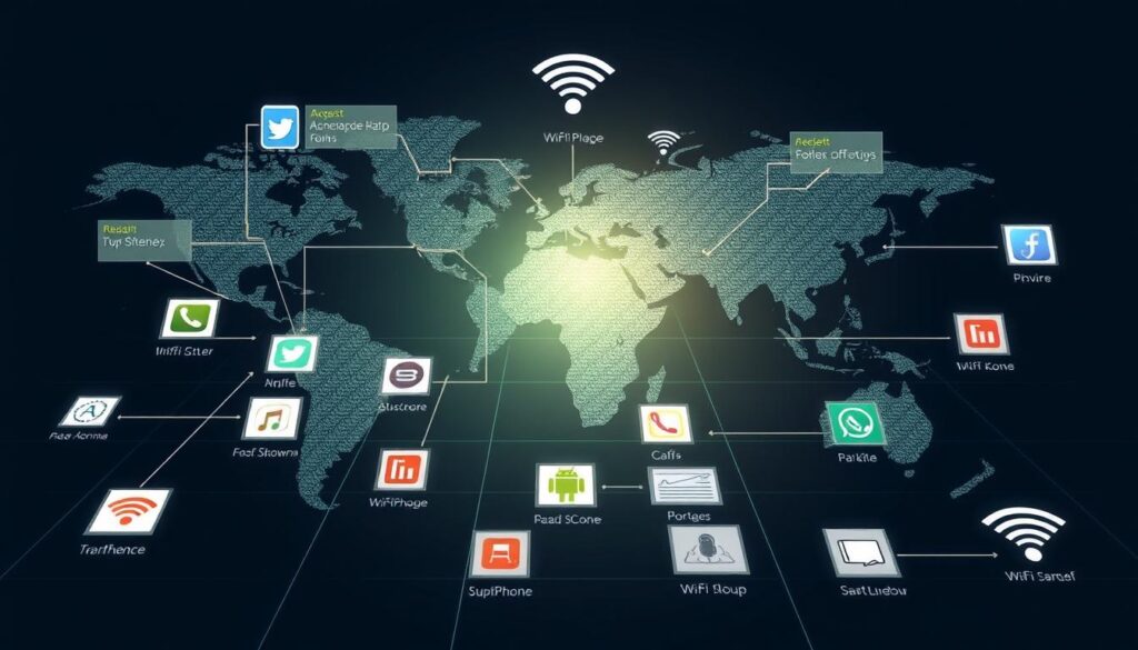 mapa de aplicativos wifi