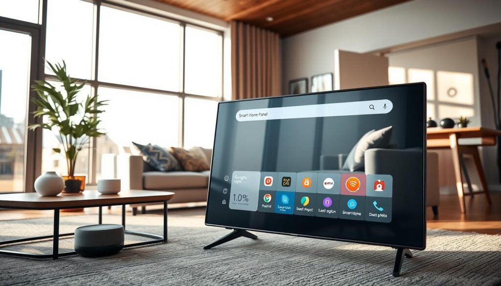 painel smart home Google TV