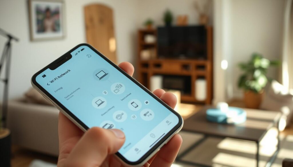 interface do Fing App mostrando dispositivos conectados interface do Fing App mostrando dispositivos conectados
