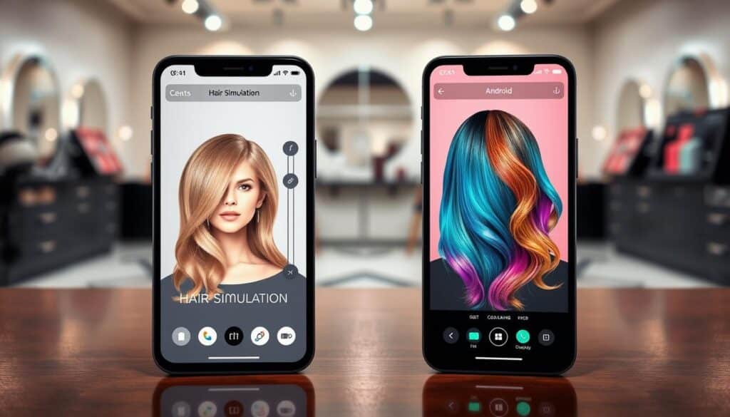 Comparação entre plataformas iOS e Android para simulação de cortes