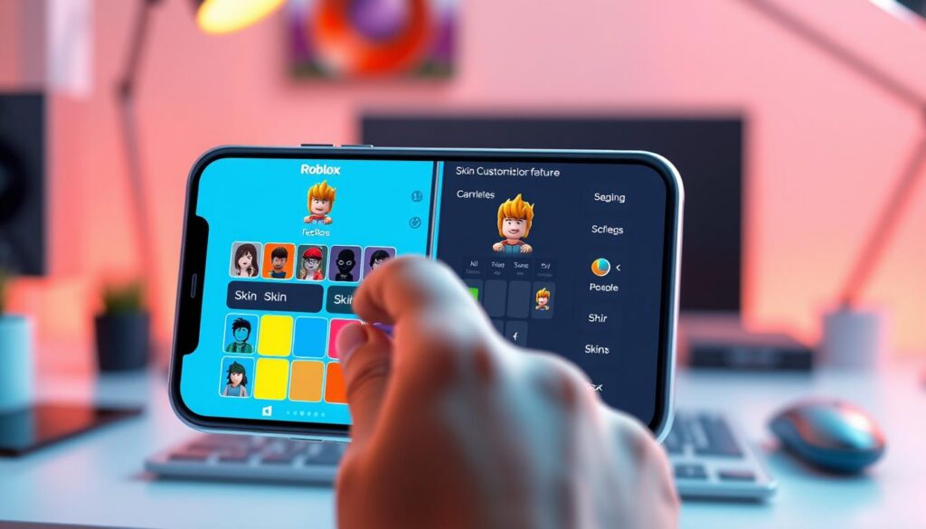 personalização e recursos do app