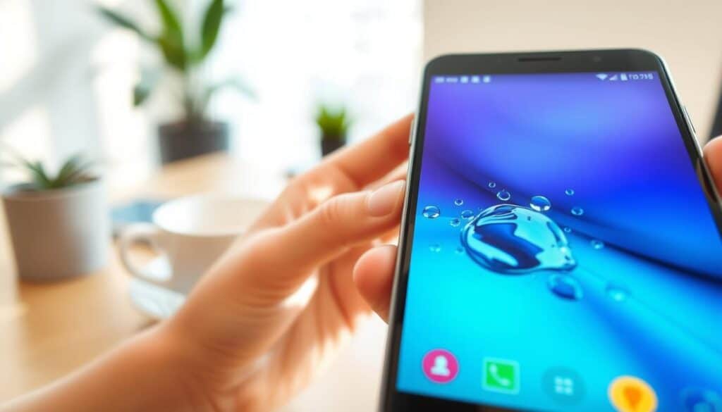 tirar água celular android