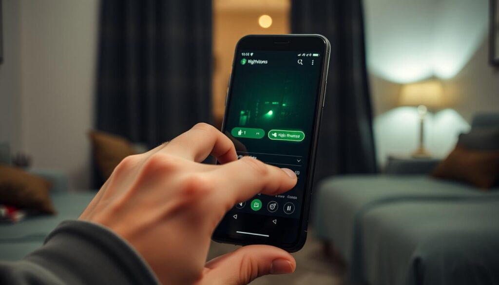 configuração app visão noturna