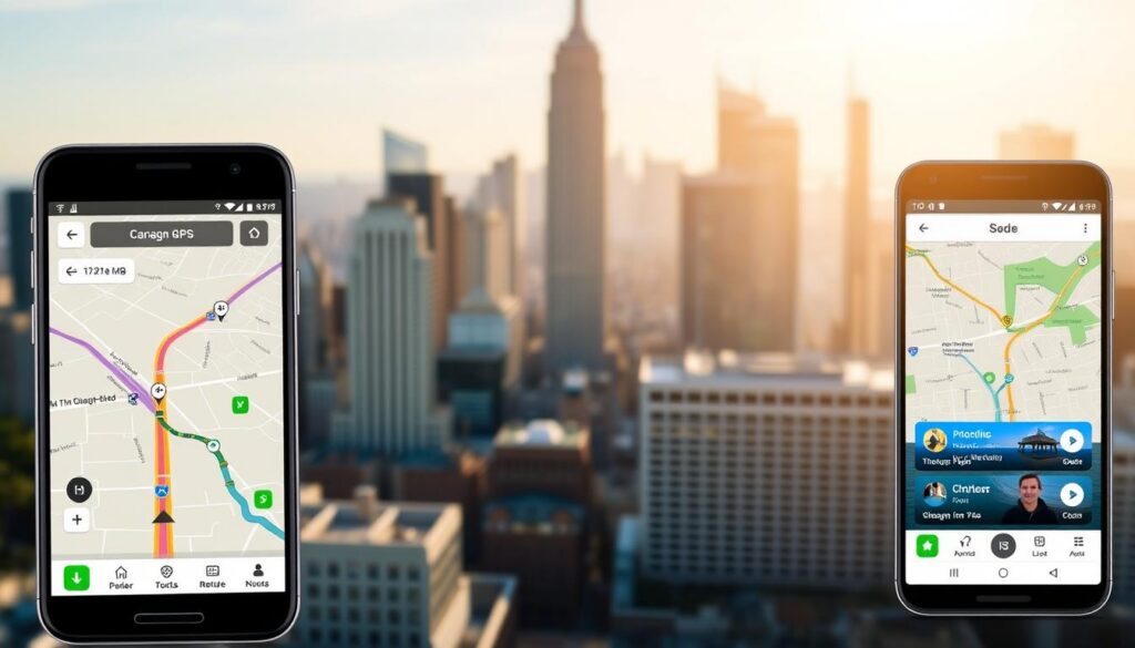 destaques dos aplicativos de navegação