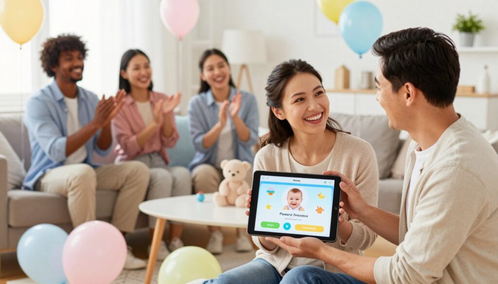 dicas compartilhar resultado redes sociais bebê