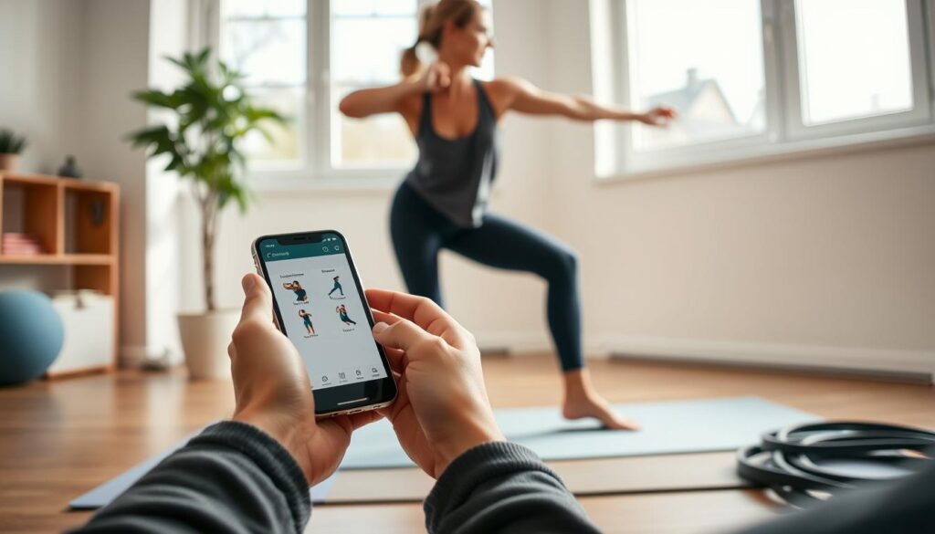 estruturando rotina de alongamento com apps