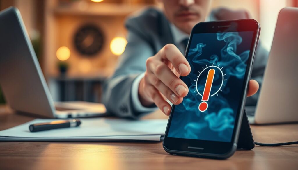 sinais de alerta superaquecimento celular