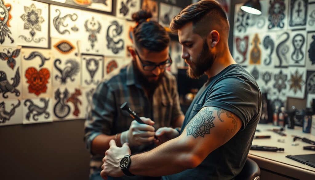 exploração de estilos de tatuagem