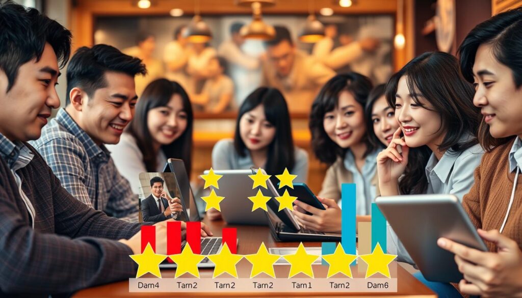 Avaliações e feedback dos usuários de dramas