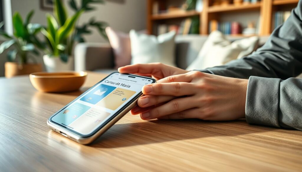Cartas de Maria no celular