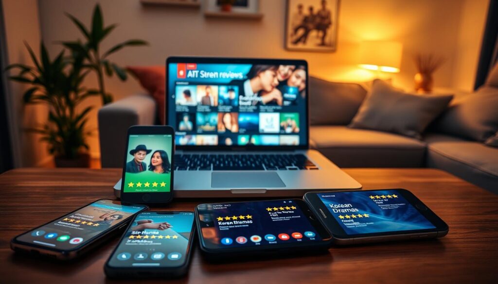 Avaliações de aplicativos de streaming