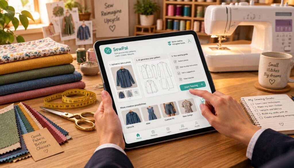 SewPal app de costura com IA e molde a partir de foto