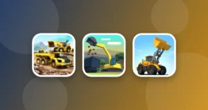 Ícones dos apps Máquinas Pesadas e Construção, Dig In: An Excavator Game, Mega Machines: Serviço Pesado